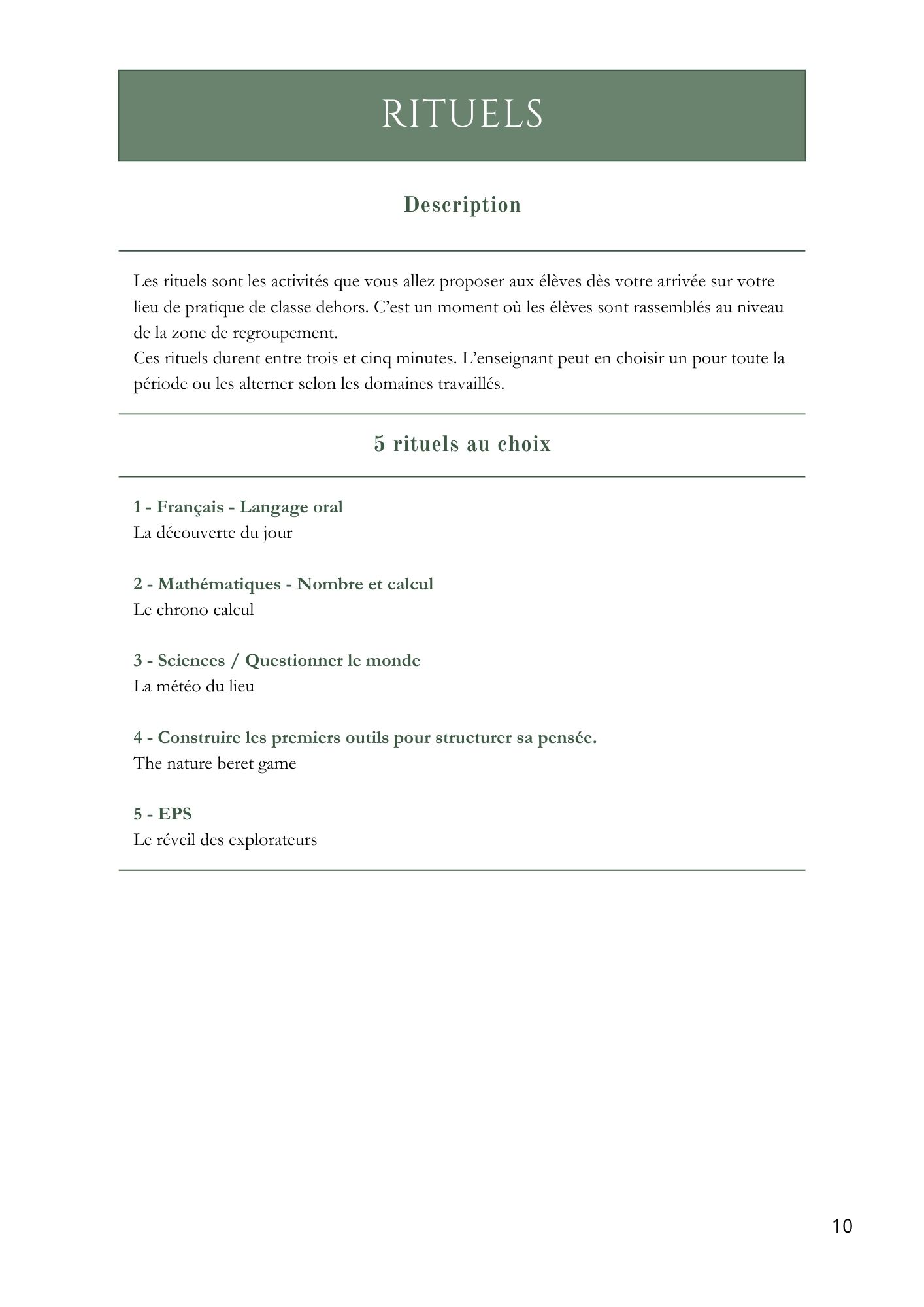 Faire classe dehors au cycle 2 - Période 1 – Image 4