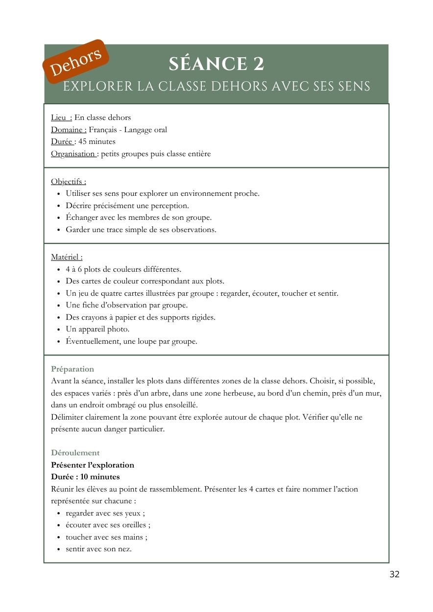 Faire classe dehors au cycle 2 - Période 1 – Image 6